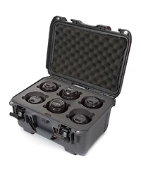 Nanuk Medium Series 918 Lightweight Nk-7 Resin Waterproof Protective Case with Foam Insert for 6 Camera Lens