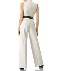 Ivonne Women's Sleeveless Belted Jumpsuit