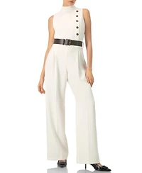 Ivonne Women's Sleeveless Belted Jumpsuit