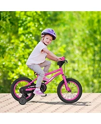 Mecale 14 Inch Kids Bike for 3-5 Years Old Adjustable with Removable Training Wheels
