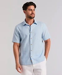 Cubavera Men's Slub Texture Panel Classic-Fit Shirt