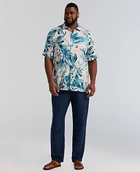 Cubavera Men's Big & Tall Leaf Print Short-Sleeve Shirt