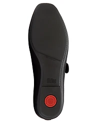 FitFlop Women's Delicato Wave Edge Canvas Mary Jane Flats