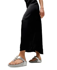FitFlop Women's Lulu Ultra Jewel Metallic Toe Post Slip-On Sandals