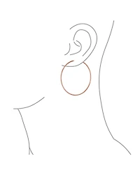 Bling Jewelry Lightweight Round Thin Endless Continuous Twist Hoop Earrings