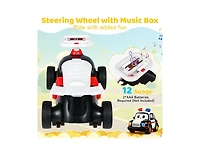 Slickblue Toddler Ride On Car with Music and Storage Compartment