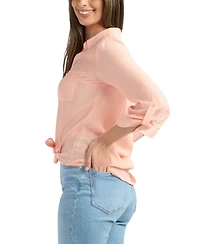 Bcx Women's Button-Up Collared Shirt