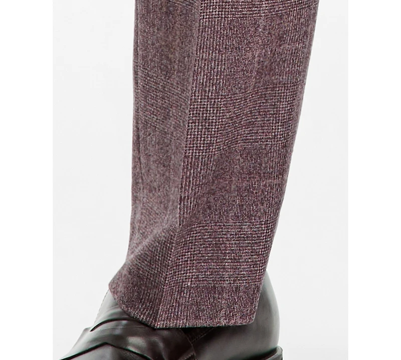 Michael Kors Men's Classic-Fit Wool-Blend Stretch Plaid Suit Separate Pants