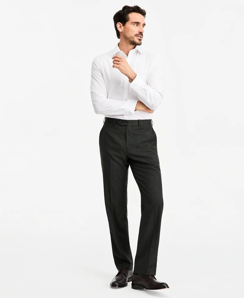 Michael Kors Men's Classic-Fit Wool-Blend Stretch Plaid Suit Separate Pants