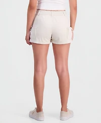 Celebrity Pink Juniors' Ribbon Bow-Pocket Shorts