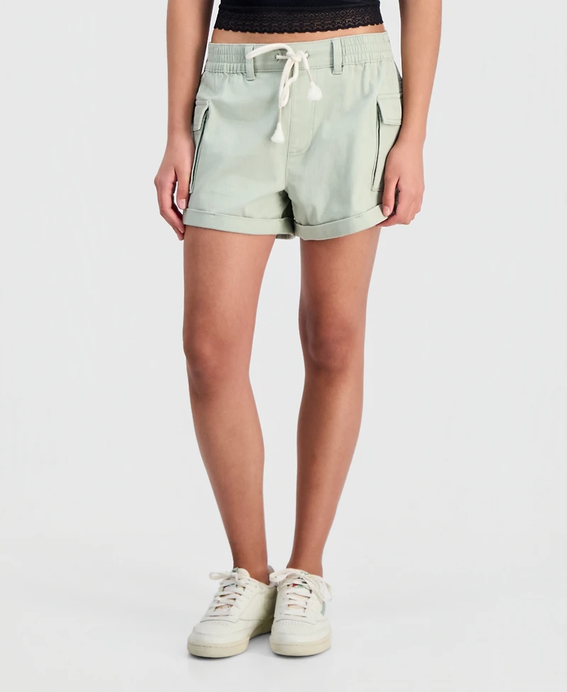 Celebrity Pink Juniors' Cargo-Pocket Drawstring Shorts