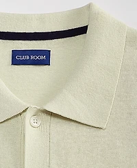 Club Room Men's Short-Sleeve Linen and Cotton Button Sweater Polo Shirt, Macy's Exclusive