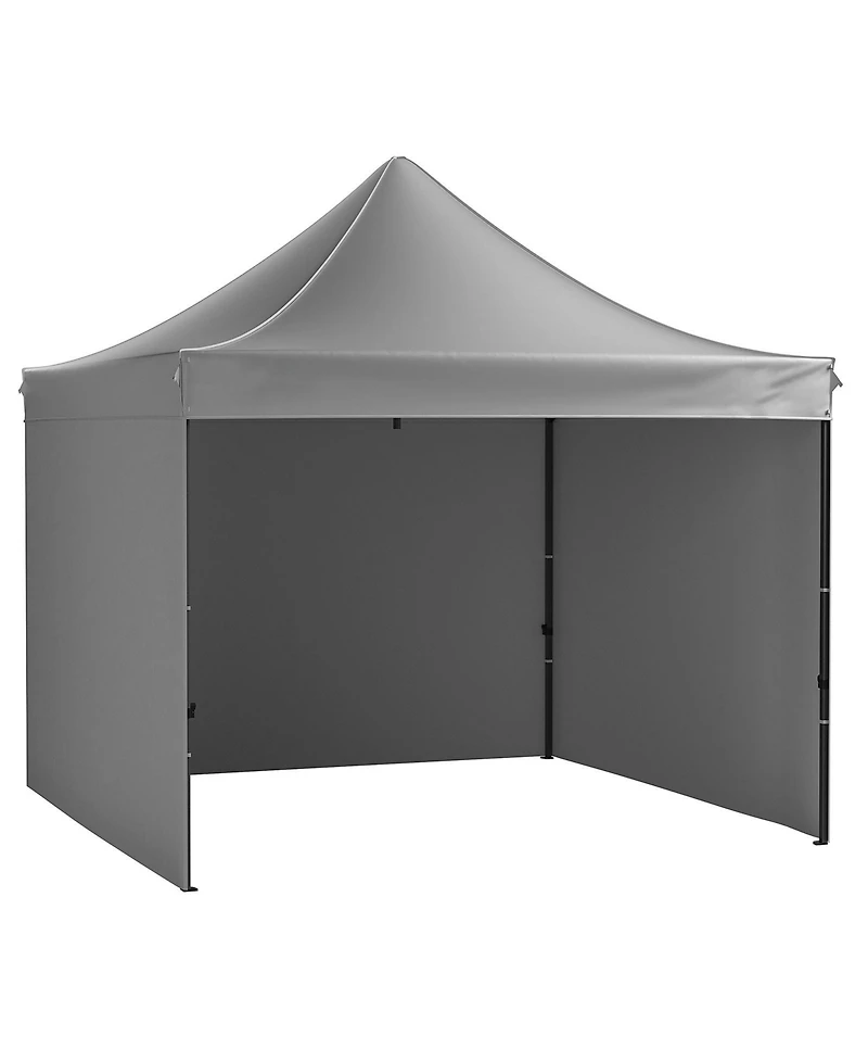 Mecale 10 x 10 ft Pop-Up Canopy with Removable Sidewalls, Portable Instant Gazebo with Wheeled Bag, Uv Resistant Waterproof