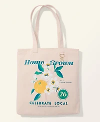 Macy's Flower Show Home Grown Graphic Farmers Market Tote Bag, Macy's Exclusive