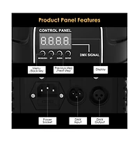 Artudatech 70W Rgbw Mini Moving Head Stage Light with Built-in Shows, Sound and Dmx Control