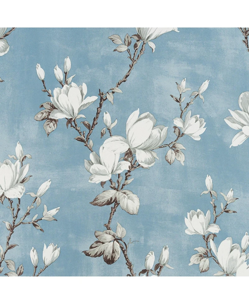 Olivia Gray 100% Polyester 200 Gsm Blossom Printed Blackout Grommet Curtain Panel 54" x 84