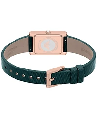 Emporio Armani Women's Quartz Two-Hand Green Leather Watch, 32mm