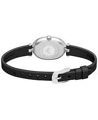Emporio Armani Women's Quartz Two-Hand Black Leather Watch, 28mm