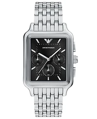 Emporio Armani Men's Quartz Chronograph Silver Stainless Steel Watch, 38mm