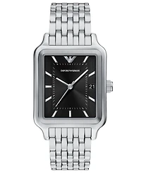 Emporio Armani Men's Quartz Three-Hand Silver Stainless Steel Watch, 36mm