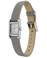 Emporio Armani Women's Quartz Two-Hand Gray Leather Watch, 26mm