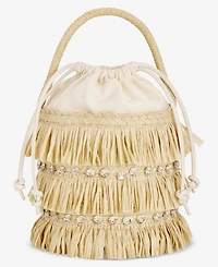 I.n.c. International Concepts Fringe And Crystal Mini Bucket Bag, Macy's Exclusive