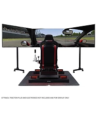 Next Level Racing Round Tube Freestanding Triple Monitor Stand, Black