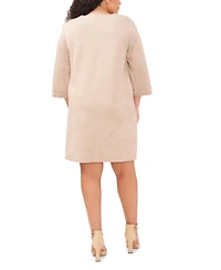 Vince Camuto Plus V-Neck Studded Dress