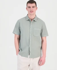 Sun + Stone Men's Garment Dyed Linen Blend Hero Shirt, Macy's Exclusive