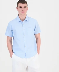 Sun + Stone Men's Garment Dyed Linen Blend Hero Shirt, Macy's Exclusive