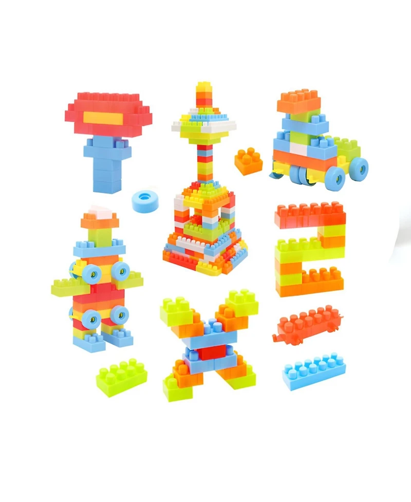 Slickblue 150-Piece Toddler Building Blocks Stem Montessori Toy Set