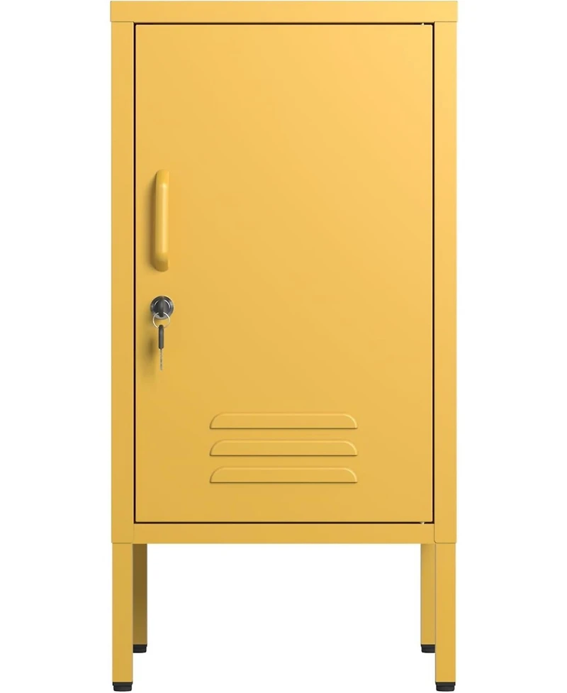 gaomon 1 Pc Steel Lockable Door & Shelf Easy Assembly Nightstand