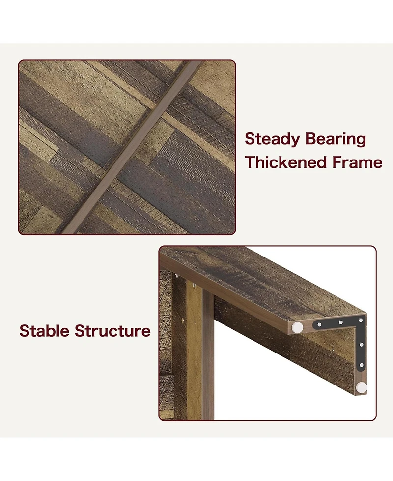 gaomon Rectangular Dining Table for 4–6, Large Kitchen Table with Spacious Tabletop, Farmhouse Dinner Table for Dining Room and Kitchen