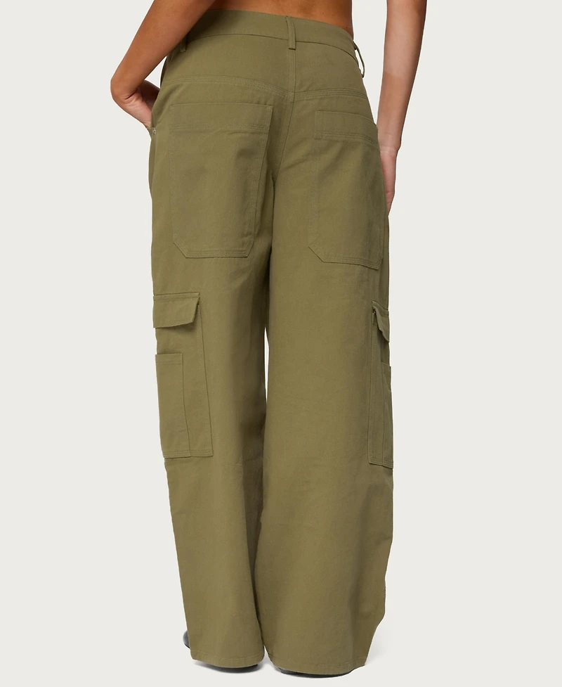 Edikted Women's Jadah Low Rise Baggy Cargo Pants