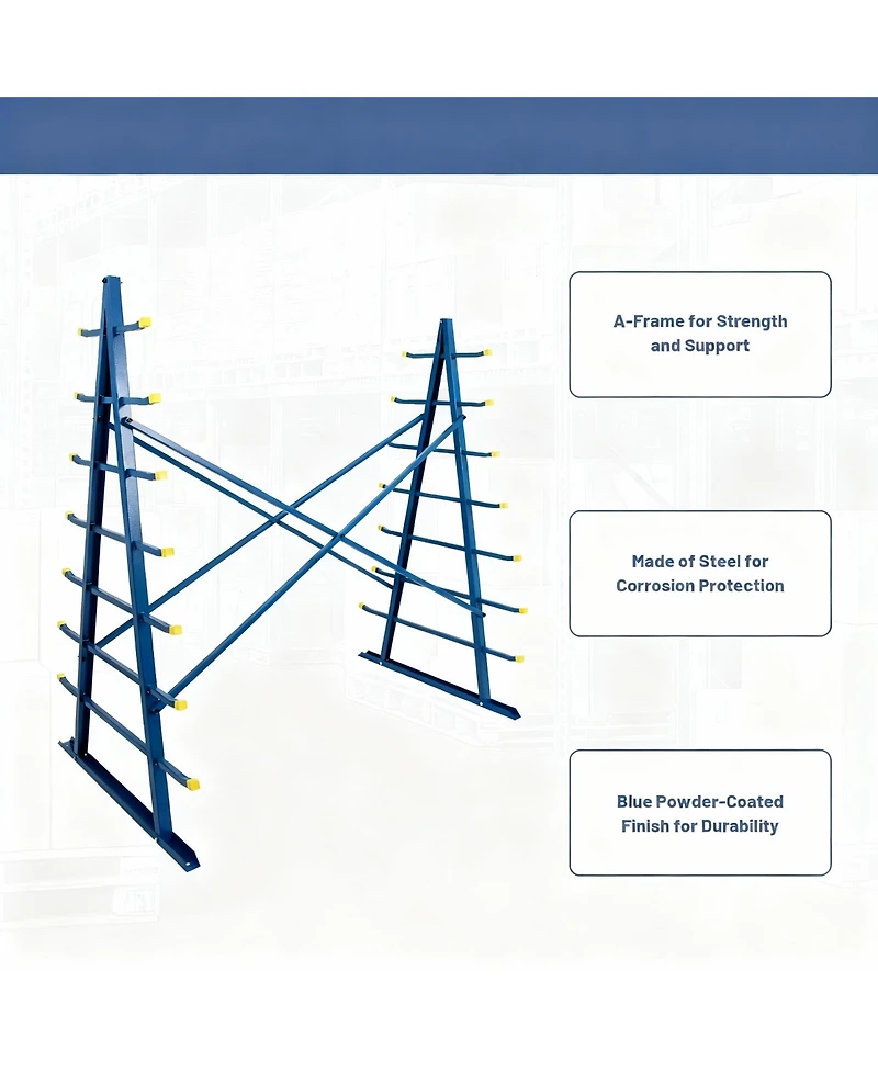Yigii Adjustable Bar Pipe Storage Rack, 7 Levels