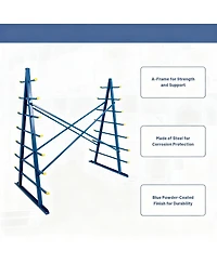 Yigii Adjustable Bar Pipe Storage Rack, 7 Levels
