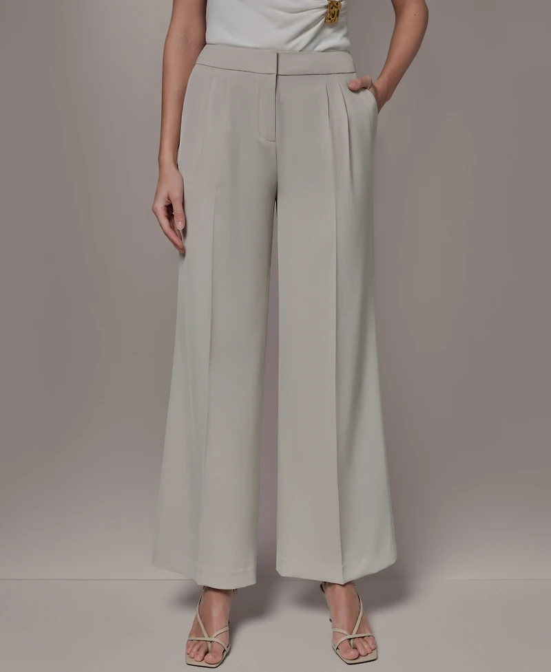 Donna Karan New York Petite High Waist Wide-Leg Pants