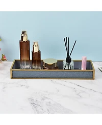 Lauraella Handcrafted Glass Tray, Decorative Storage Container for Makeup, Jewelry, Desk, or Bathroom Stylish