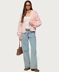 Edikted Women's Braiden Chunky Cable Knit Cardigan