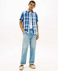 Tommy Hilfiger Men's Check Plaid Short-Sleeve Shirt