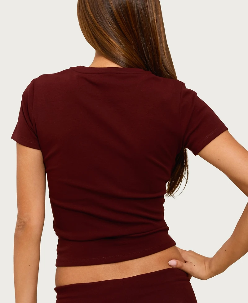 Edikted Women's Emelia Fitted T Shirt