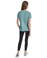 Dkny Sport Women's Puff Logo Crewneck T-Shirt