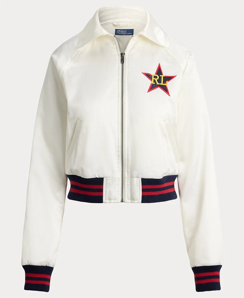 Polo Ralph Lauren Women's Spread Collar Long-Sleeve Bomber Jacket