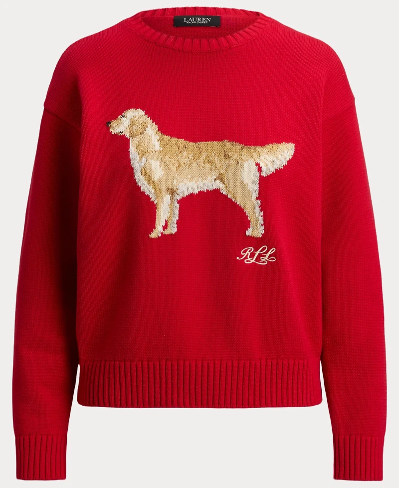 Lauren Ralph Women's Cotton Dog Sweater