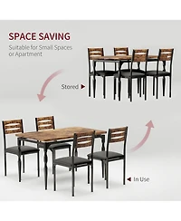 gaomon 5 Piece Dining Table Set Industrial Style Dining Table and Chairs Set for 4 Kitchen Table Set for Dining Room Kitchen Apartment