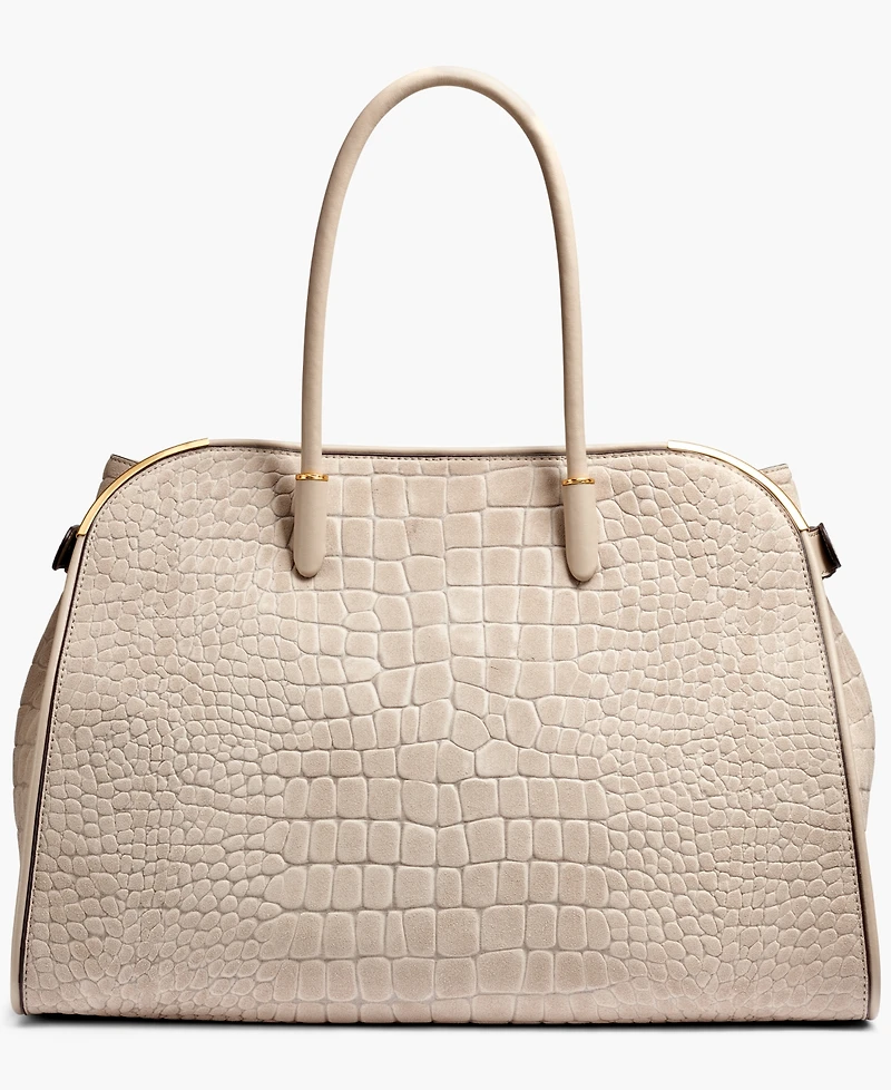 Donna Karan New York Satin Croco Extra Large Tote Bag