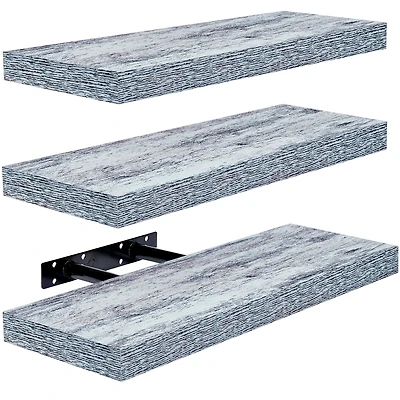 Sorbus 3 Pack 16 Inch Floating Shelves - for Bedroom, Kitchen, Living Room, Office