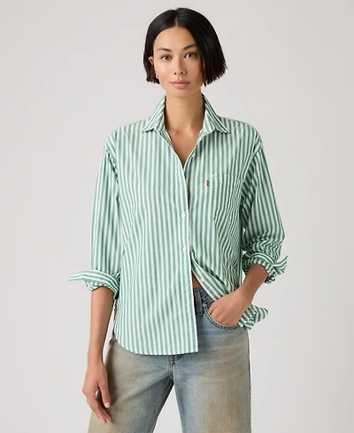 Levi's Women's Harlie Striped Boyfriend Shirt
