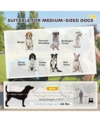 PawHut Dog Bike Trailer, Pet Cart Bicycle Carrier with 20" Air Tires