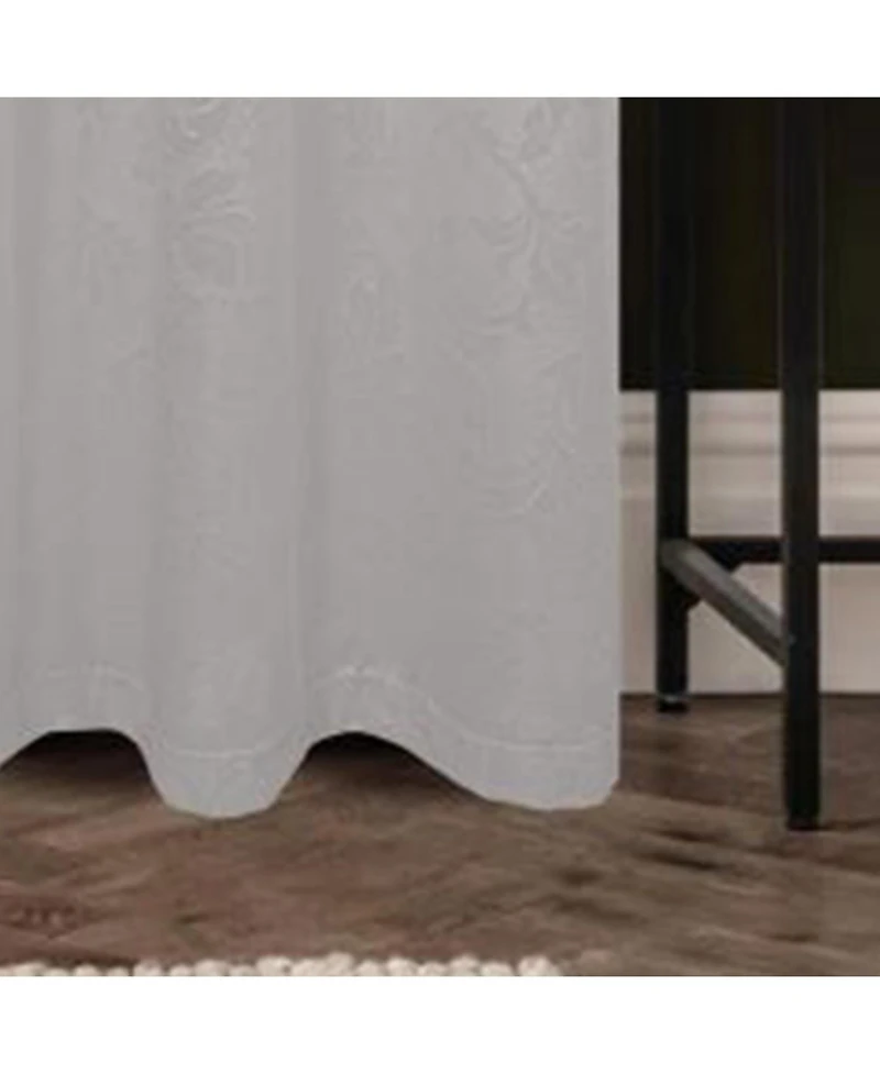 Olivia Gray 100% Polyester 200 Gsm Dyson Embossed Blackout Grommet Curtain Panel